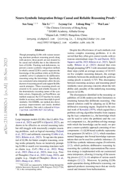 Neuro-Symbolic Integration Brings Causal and Reliable Reasoning Proofs