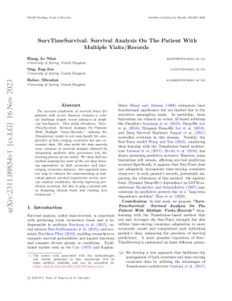 SurvTimeSurvival: Survival Analysis On The Patient With Multiple
  Visits/Records