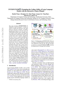 INTERVENOR: Prompting the Coding Ability of Large Language Models with
  the Interactive Chain of Repair