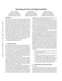 Mutating etcd Towards Edge Suitability