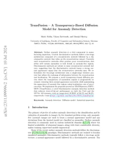 TransFusion -- A Transparency-Based Diffusion Model for Anomaly
  Detection