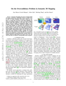 On the Overconfidence Problem in Semantic 3D Mapping
