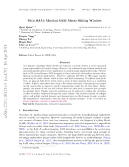 Slide-SAM: Medical SAM Meets Sliding Window