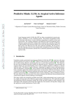 Predictive Minds: LLMs As Atypical Active Inference Agents