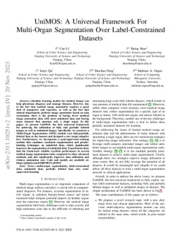 UniMOS: A Universal Framework For Multi-Organ Segmentation Over
  Label-Constrained Datasets