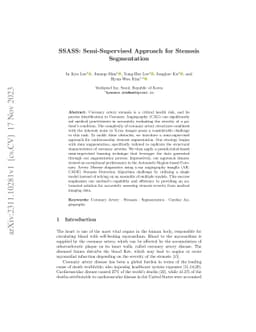 SSASS: Semi-Supervised Approach for Stenosis Segmentation