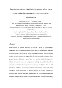 Learning transformer-based heterogeneously salient graph representation
  for multimodal remote sensing image classification