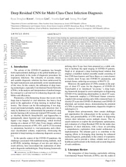 Deep Residual CNN for Multi-Class Chest Infection Diagnosis