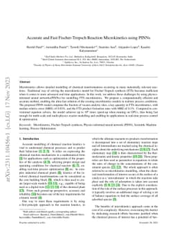 Accurate and Fast Fischer-Tropsch Reaction Microkinetics using PINNs