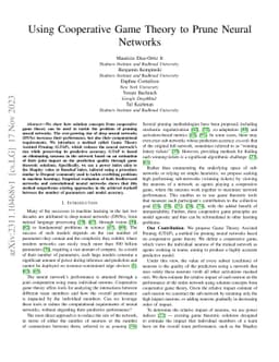 Using Cooperative Game Theory to Prune Neural Networks