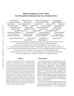 FRCSyn Challenge at WACV 2024:Face Recognition Challenge in the Era of
  Synthetic Data