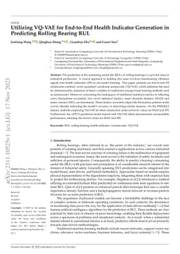 Utilizing VQ-VAE for End-to-End Health Indicator Generation in
  Predicting Rolling Bearing RUL