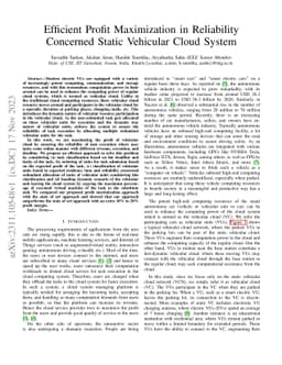 Efficient Profit Maximization in Reliability Concerned Static Vehicular
  Cloud System