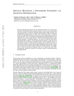 Implicit Maximum a Posteriori Filtering via Adaptive Optimization