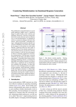 Countering Misinformation via Emotional Response Generation