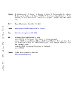 FOCAL: A Cost-Aware Video Dataset for Active Learning