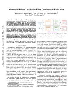 Multimodal Indoor Localization Using Crowdsourced Radio Maps