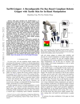TacFR-Gripper: A Reconfigurable Fin Ray-Based Compliant Robotic Gripper
  with Tactile Skin for In-Hand Manipulation