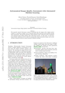 Astronomical Images Quality Assessment with Automated Machine Learning
