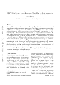 PEFT-MedAware: Large Language Model for Medical Awareness