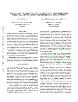 SpACNN-LDVAE: Spatial Attention Convolutional Latent Dirichlet
  Variational Autoencoder for Hyperspectral Pixel Unmixing