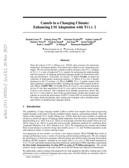 Camels in a Changing Climate: Enhancing LM Adaptation with Tulu 2