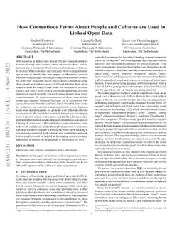 How Contentious Terms About People and Cultures are Used in Linked Open
  Data