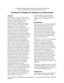 Assurance for Deployed Continual Learning Systems