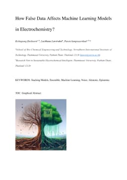 How False Data Affects Machine Learning Models in Electrochemistry?
