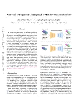 Point Cloud Self-supervised Learning via 3D to Multi-view Masked
  Autoencoder