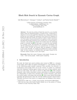 Black Hole Search in Dynamic Cactus Graph