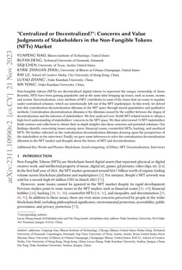 "Centralized or Decentralized?": Concerns and Value Judgments of
  Stakeholders in the Non-Fungible Tokens (NFTs) Market