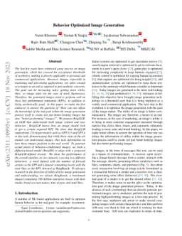 Behavior Optimized Image Generation