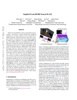 Implicit Event-RGBD Neural SLAM