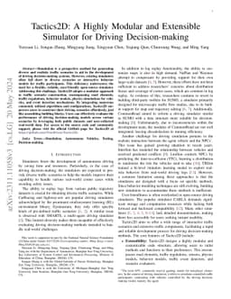 Tactics2D: A Highly Modular and Extensible Simulator for Driving
  Decision-making