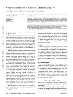 Compositional Fusion of Signals in Data Embedding