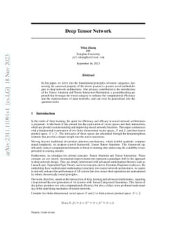 Deep Tensor Network
