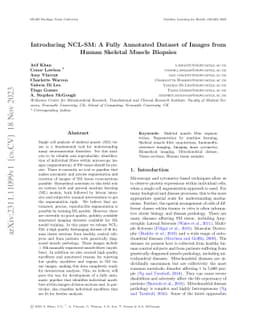 Introducing NCL-SM: A Fully Annotated Dataset of Images from Human
  Skeletal Muscle Biopsies