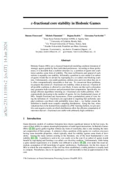 $\varepsilon$-fractional Core Stability in Hedonic Games