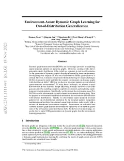 Environment-Aware Dynamic Graph Learning for Out-of-Distribution
  Generalization