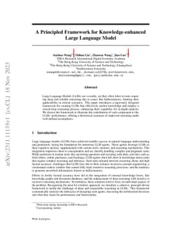 A Principled Framework for Knowledge-enhanced Large Language Model