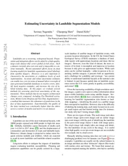 Estimating Uncertainty in Landslide Segmentation Models
