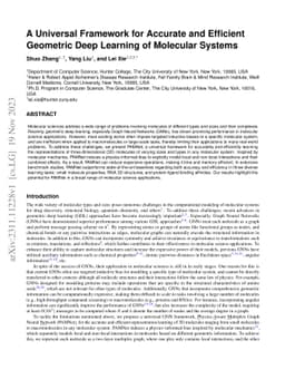 A Universal Framework for Accurate and Efficient Geometric Deep Learning
  of Molecular Systems