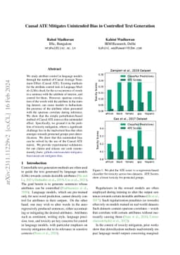 Causal ATE Mitigates Unintended Bias in Controlled Text Generation