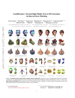 LucidDreamer: Towards High-Fidelity Text-to-3D Generation via Interval
  Score Matching