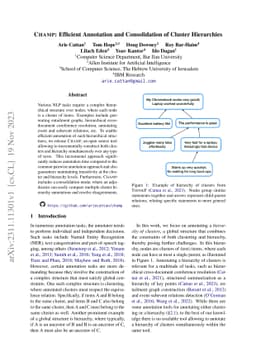 CHAMP: Efficient Annotation and Consolidation of Cluster Hierarchies
