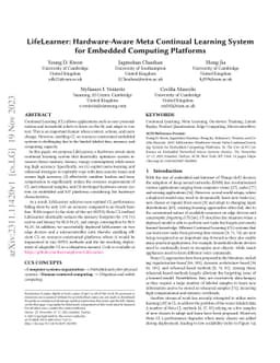LifeLearner: Hardware-Aware Meta Continual Learning System for Embedded
  Computing Platforms