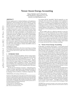 Tensor-Aware Energy Accounting