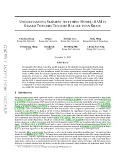 Understanding Segment Anything Model: SAM is Biased Towards Texture
  Rather than Shape