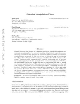 Gaussian Interpolation Flows